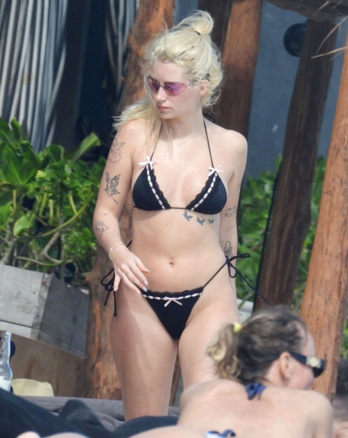 Lottie Moss in Bikini at Beach in Tulum, January 2025 4