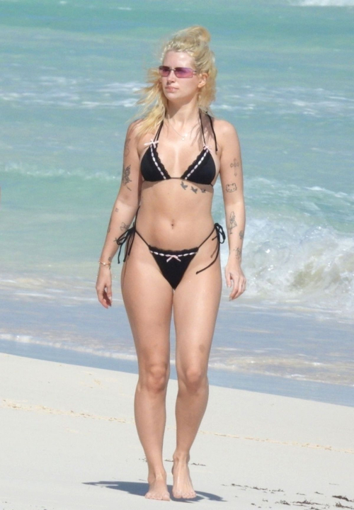 Lottie Moss in Bikini at Beach in Tulum, January 2025 8