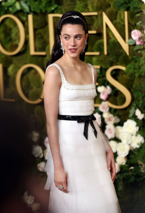 Margaret Qualley at 82nd Golden Globes in Beverly Hills, January 2025