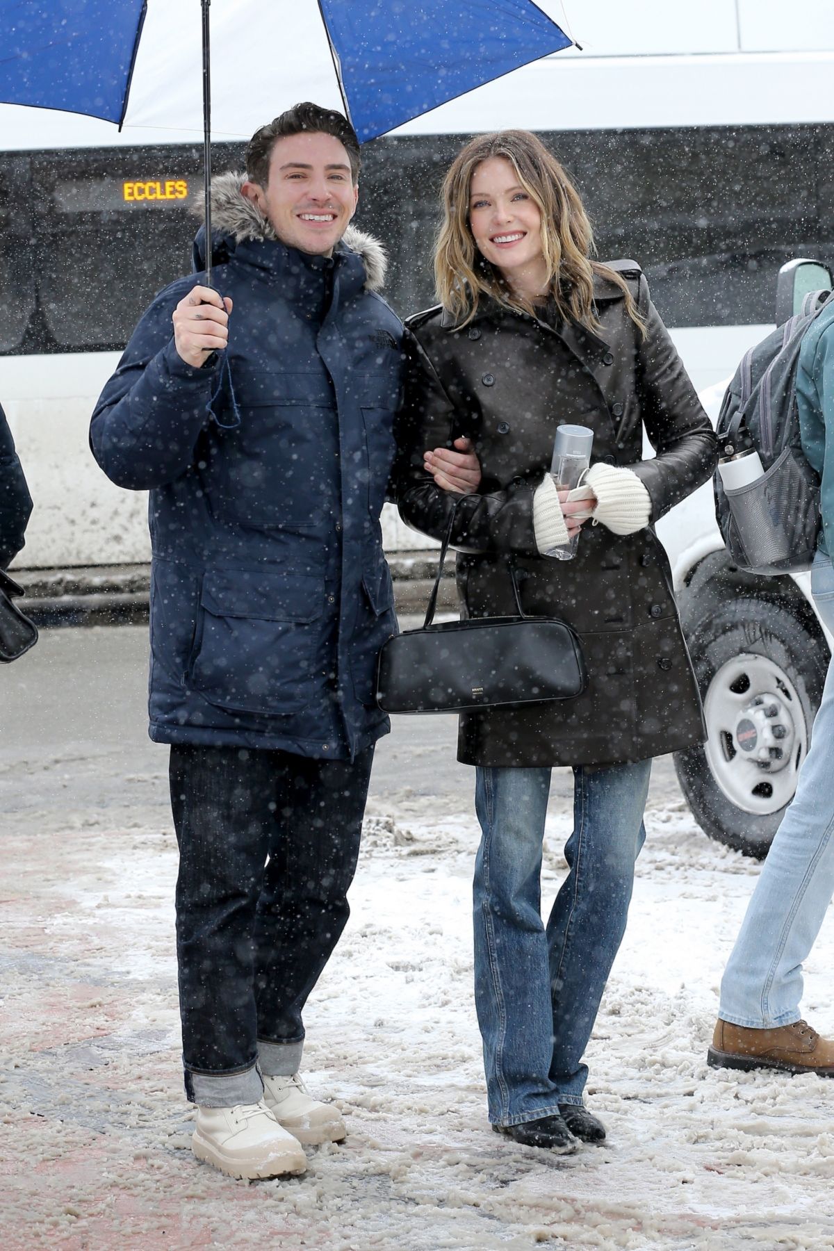 Meghann Fahy and Stephen Simbari at Sundance Film Festival, January 2025