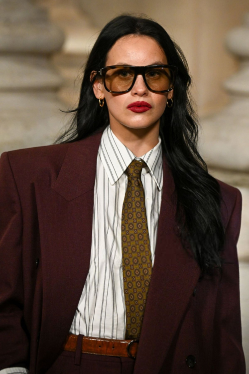 Milena Smit at Saint Laurent Menswear Show, January 2025 3