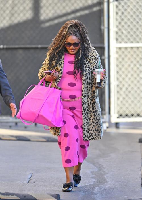 Nicole Byer Arrives at Jimmy Kimmel Live, January 2025