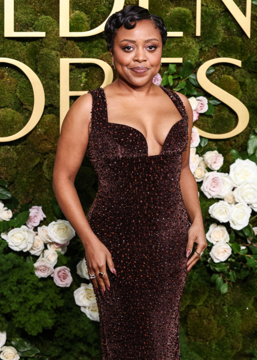 Quinta Brunson at 82nd Golden Globes in Beverly Hills, January 2025