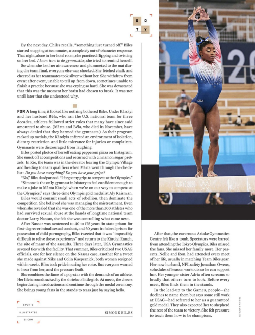 Simone Biles in Sports Illustrated, February 2025 10