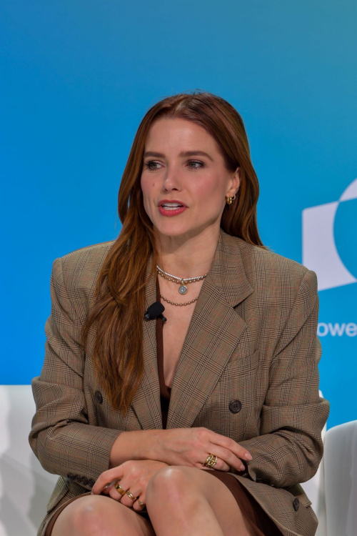 Sophia Bush at Driving Detroit's Entrepreneurial Growth Panel, January 2025