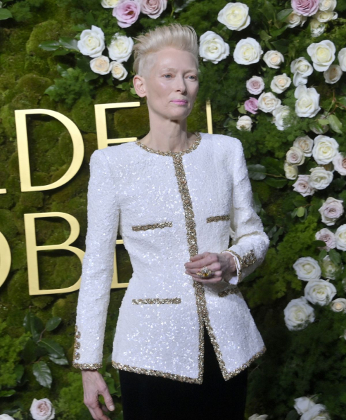 Tilda Swinton Exudes Glamour at Golden Globes, January 2025