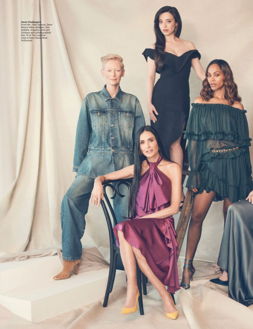 Zendaya, Demi Moore, Mikey Madison, Zoe Saldaña, Angelina Jolie, Tilda Swinton, January 2025 9