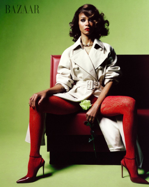 Zoe Saldana for US Harper