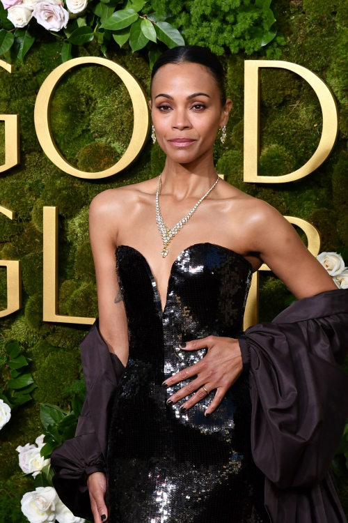 Zoe Saldana Wins at Golden Globes, January 2025