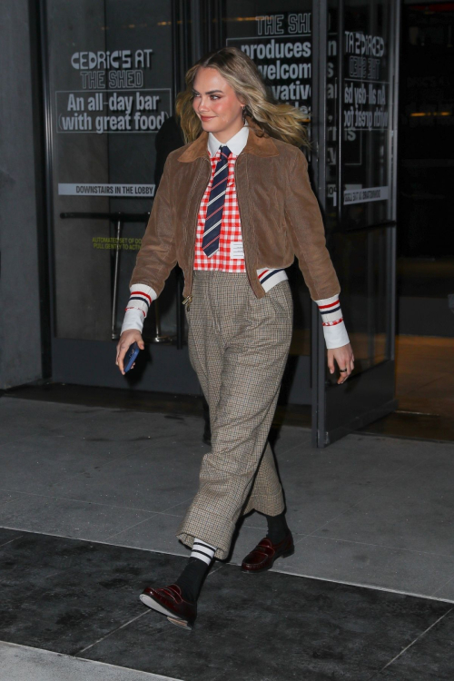 Cara Delevingne Leaves Thom Browne NYFW Show, February 2025