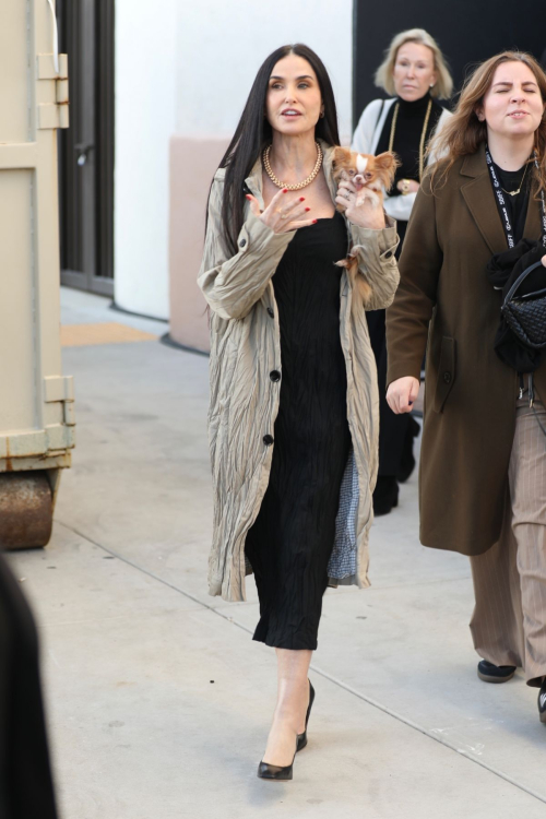 Demi Moore Out with Dog in Santa Barbara, February 2025 3