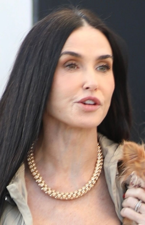 Demi Moore Out with Dog in Santa Barbara, February 2025 5