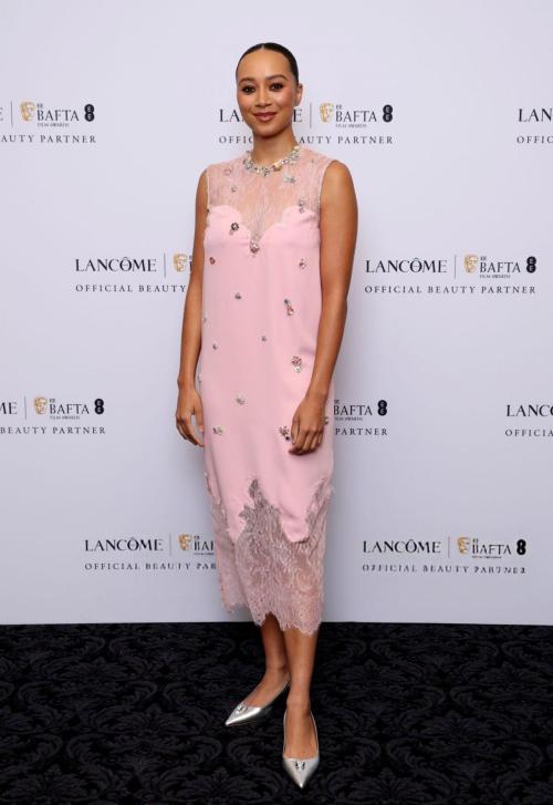 Emma Naomi at Lancome BAFTA Celebration, February 2025