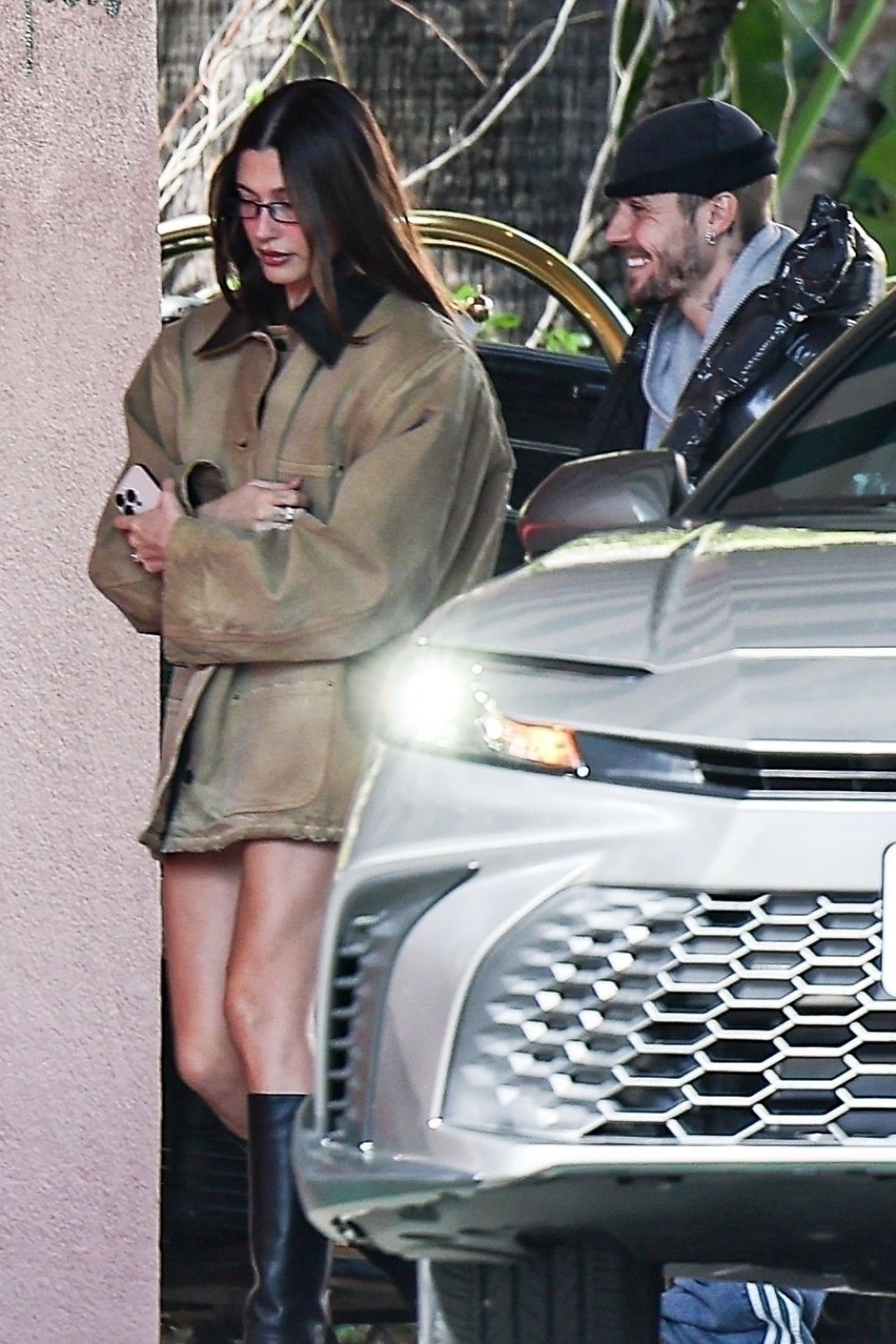 Hailey and Justin Bieber at Beverly Hills Valentine’s Lunch, February 2025