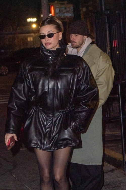 Hailey and Justin Bieber Leaves Dinner in New York, February 2025 1