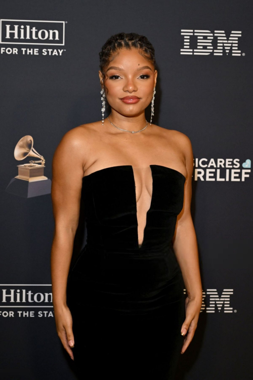 Halle Bailey at 67th Annual Grammy Pre-Gala, February 2025