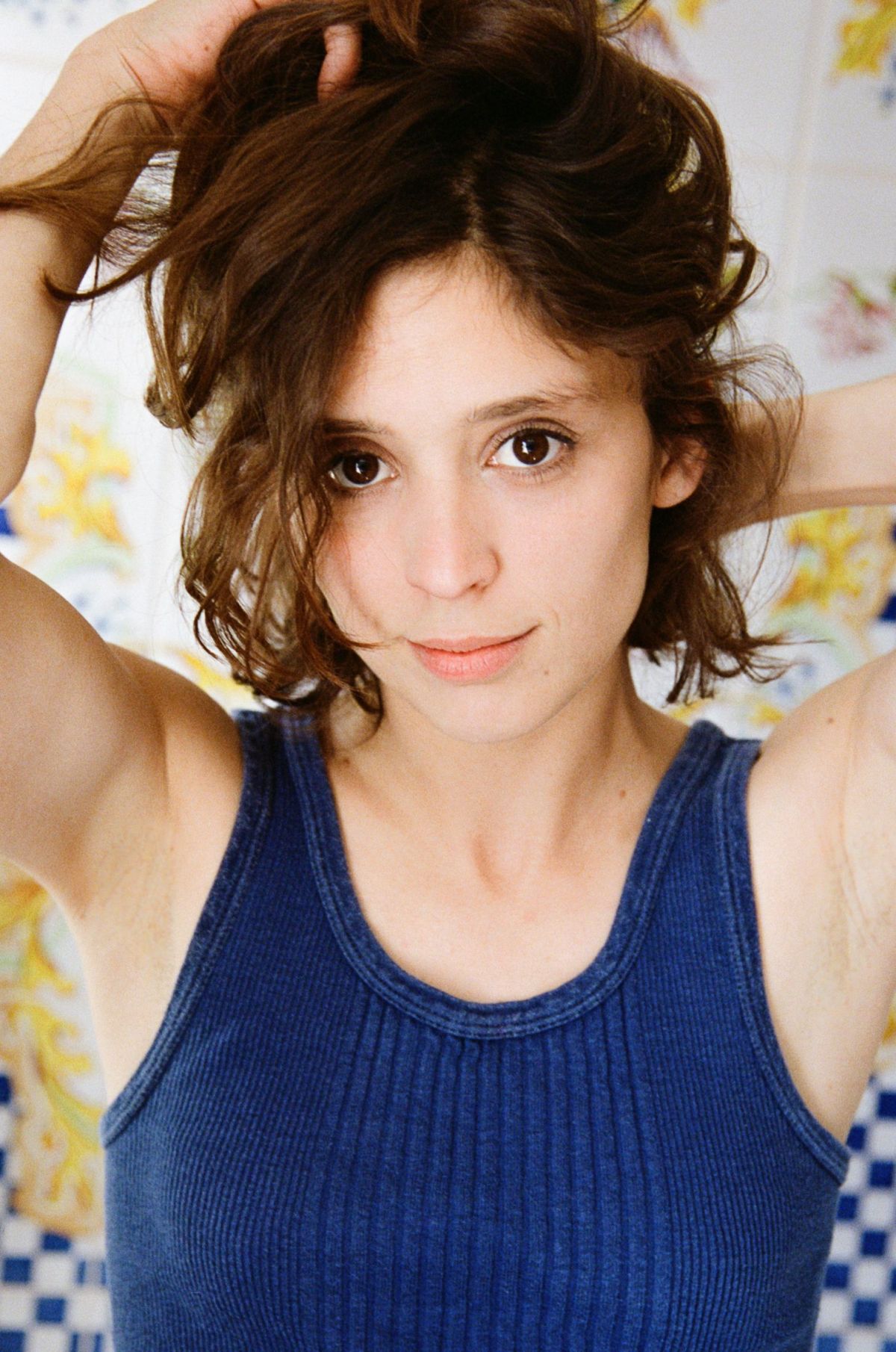 Lucie Bourdeu Blue T-shirt Photoshoot, 2025