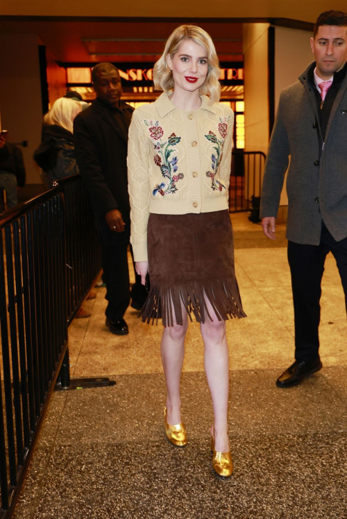 Lucy Boynton Leaves CBS Mornings Studio, February 2025 1