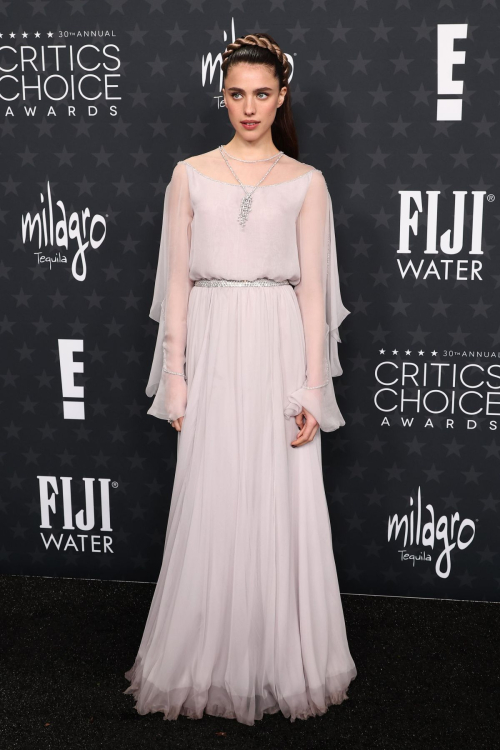 Margaret Qualley at Critics Choice Awards, February 2025