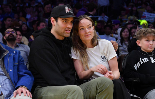 Olivia Wilde at Lakers vs Warriors Game, February 2025