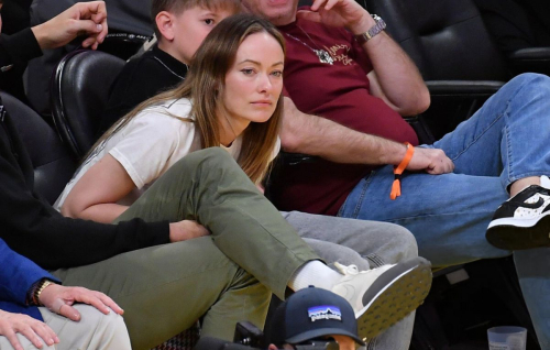 Olivia Wilde at Lakers vs Warriors Game, February 2025 3