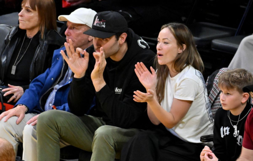 Olivia Wilde at Lakers vs Warriors Game, February 2025 5