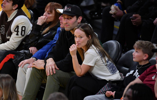 Olivia Wilde at Lakers vs Warriors Game, February 2025 8