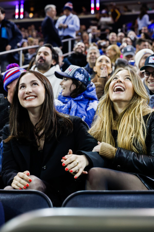 Sydney Sweeney and Maude Apatow at New York Rangers Game, February 2025