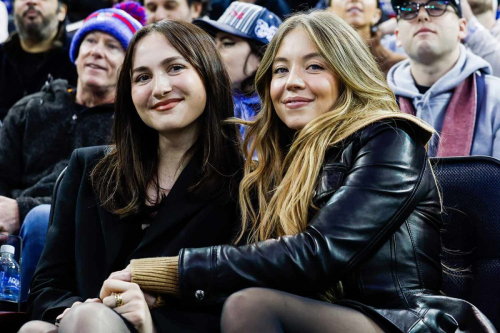 Sydney Sweeney and Maude Apatow at New York Rangers Game, February 2025 1