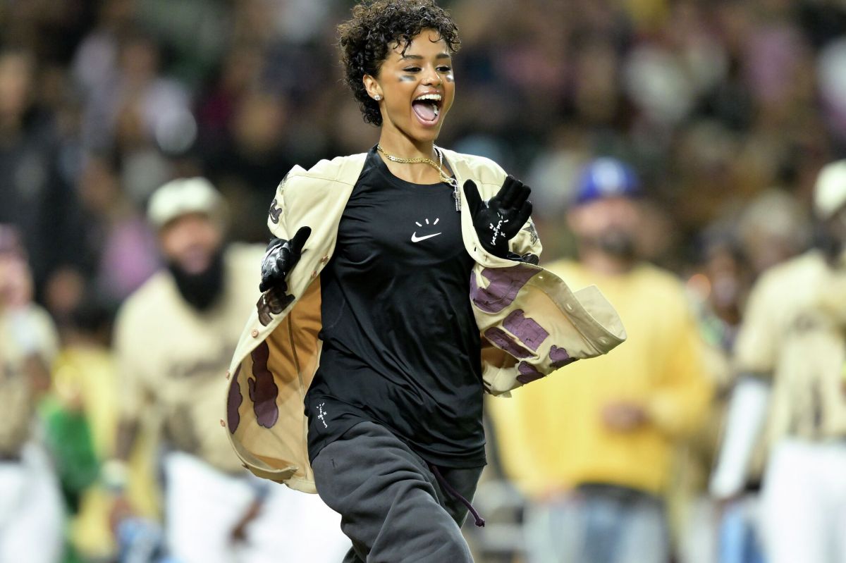 Tyla at Cactus Jack HBCU Celebrity Softball Classic, February 2025