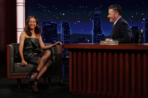 Zoe Saldana at Jimmy Kimmel Live Appearance, Feb 2025 3