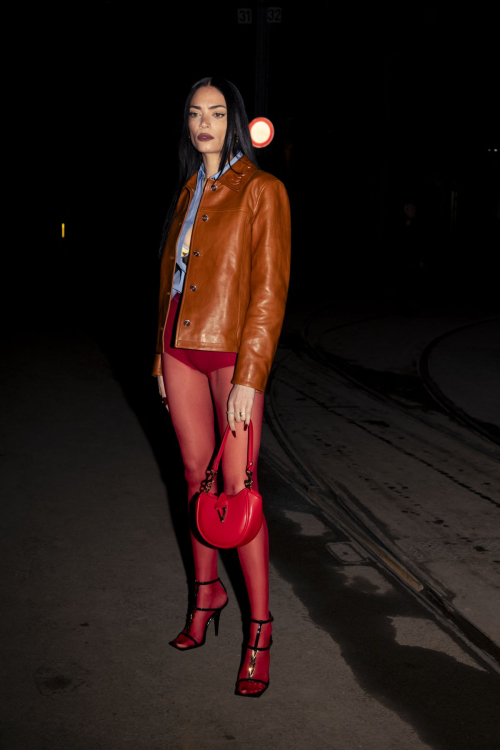 Elodie Di Patrizi at Versace Fashion Show at Milan Fashion Week, February 2025 2