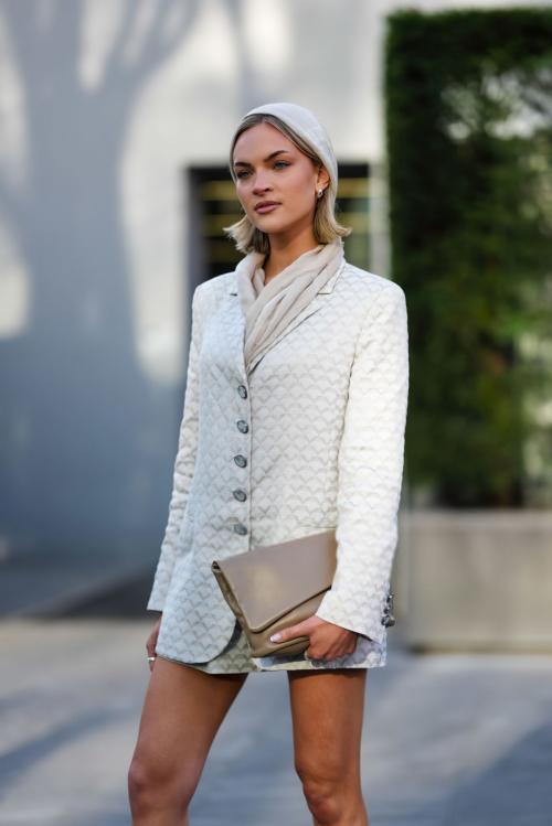 Emilia Silberg Out at Milan Fashion Week, February 2025