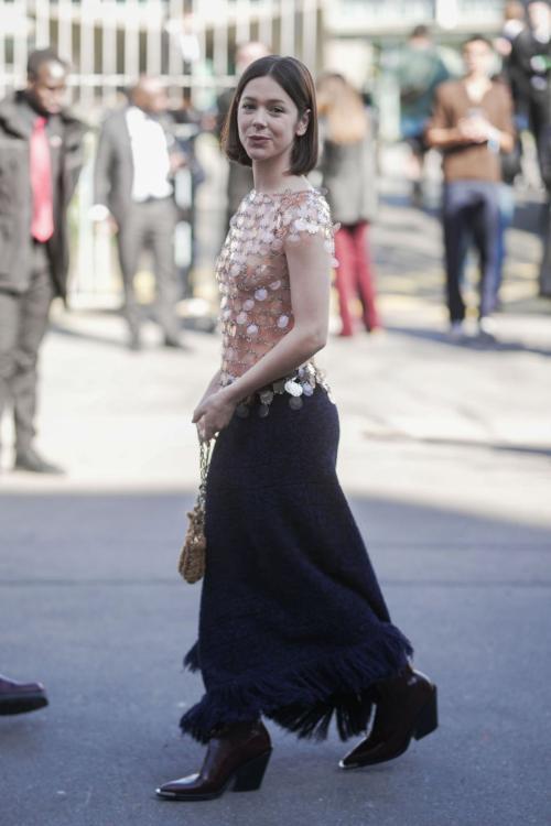 Georgina Amoros Arrives at Rabanne Fall/Winter 2025-2026 Show, Paris, March 2025 5