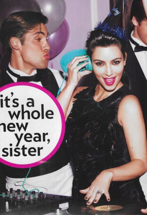 Kim, Kourtney and Khloe Kardashian in Glamour Magazine, January 2012 12