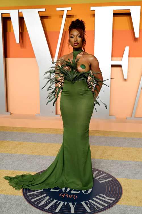 Megan Thee Stallion at Vanity Fair Oscar Party, Beverly Hills, March 2025