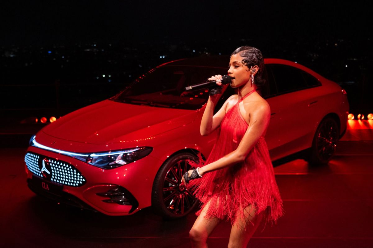 Tyla Performs at Mercedes-Benz CLA World Premiere in Rome, March 2025