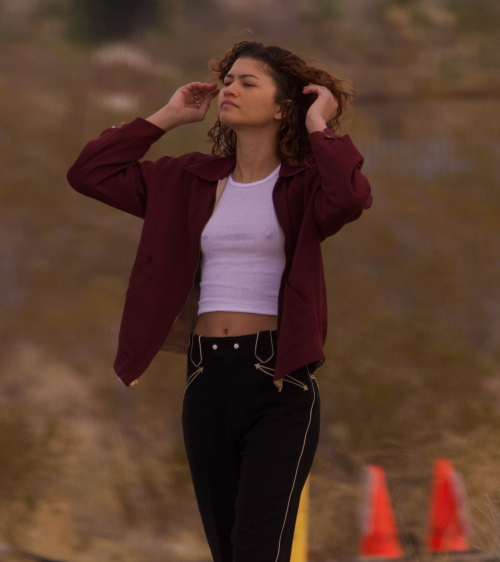 Zendaya Coleman on the Set of Euphoria Season 3, February 2025