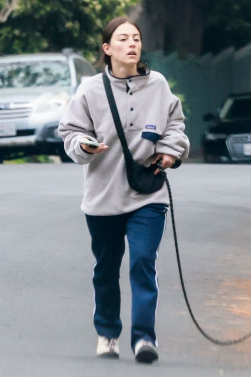 Ana Corrigan Out with Dog in Los Feliz, April 2025 4