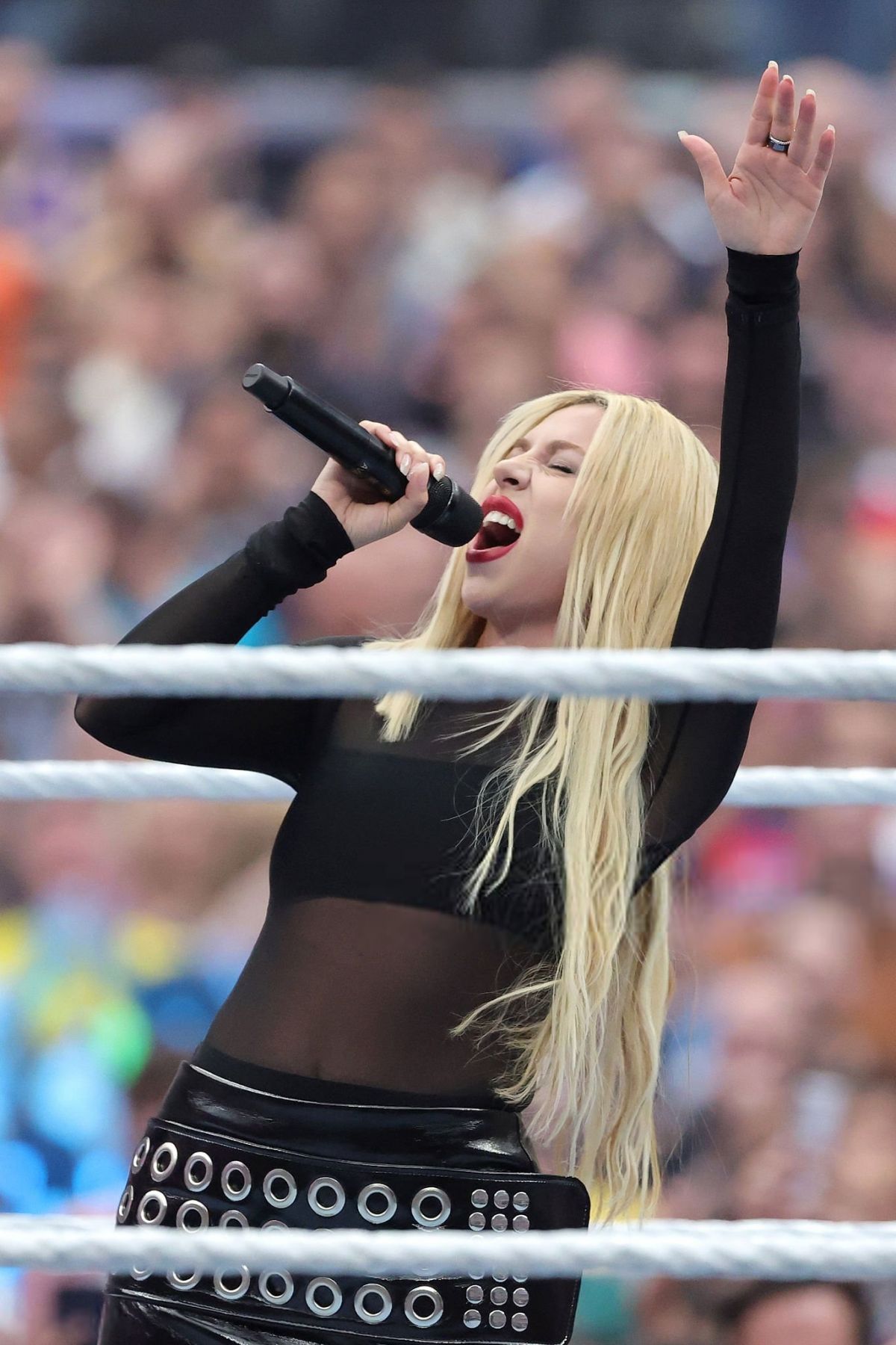Ava Max Performs Star Spangled Banner at WrestleMania 41, April 2025