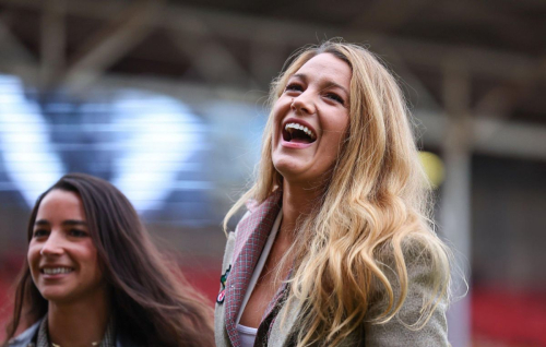 Blake Lively at Sky Bet Match Wrexham vs Charlton, April 2025 2