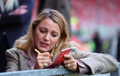 Blake Lively at Sky Bet Match Wrexham vs Charlton, April 2025 4