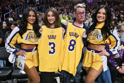 Brenda Song and Macaulay Culkin at NBA Game Los Angeles, April 2025 1
