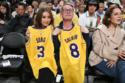 Brenda Song and Macaulay Culkin at NBA Game Los Angeles, April 2025 3