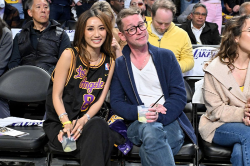 Brenda Song and Macaulay Culkin at NBA Game Los Angeles, April 2025 4