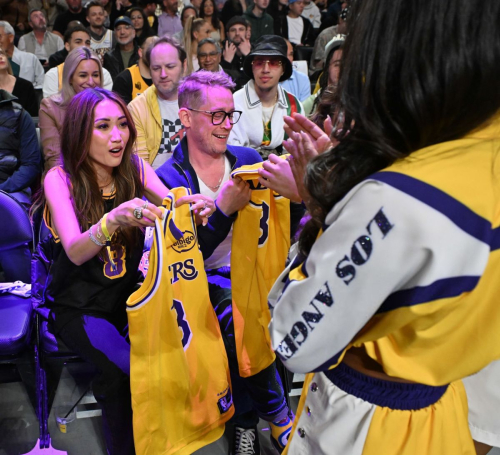 Brenda Song and Macaulay Culkin at NBA Game Los Angeles, April 2025 5