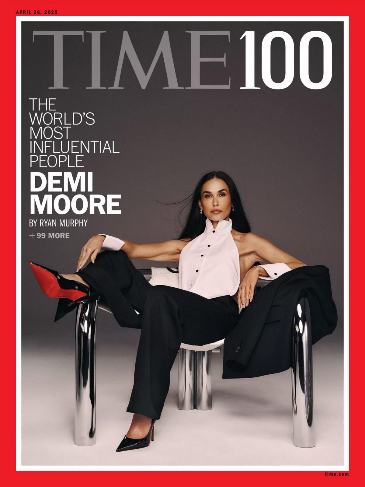 Demi Moore in Time 100 magazine, April 2025