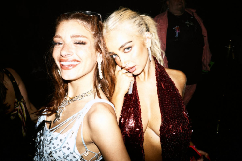 Dixie D’Amelio and Emma Pillemer at Charli XCX Coachella Party, April 2025
