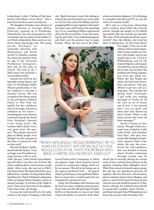 Gillian Jacobs in EveningStandard magazine, April 2016 1