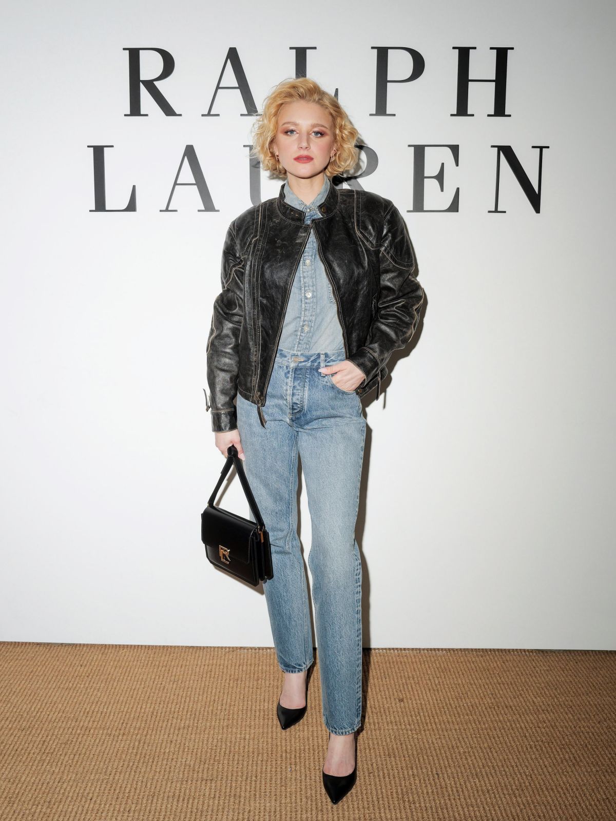 Julia Schlaepfer at Ralph Lauren Fall 2025 Collection Show in New York, April 2025